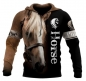 Preview: Neu! Trainingshoodie Unisex Hoodie "Golden horse" Größe L