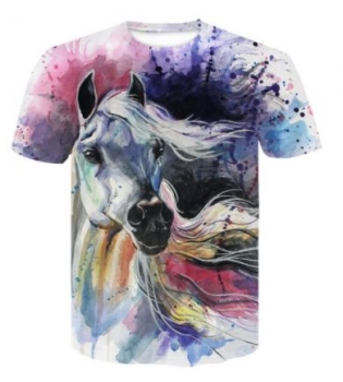 Atmungsaktives Funktionsshirt " Lilac Mare" Größe XXL