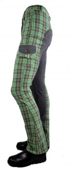 Damen Jodhpurreithose  "Plaid Pocket" in grün
