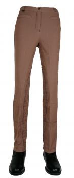 Damen Jodhpurreithose "Silikon Halfgrip" in Brownie-Camel