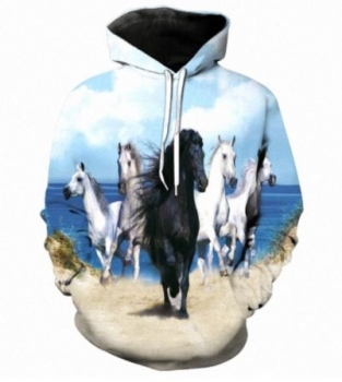 Neu! Leichter Unisex Hoodie "Beach" Größe XL