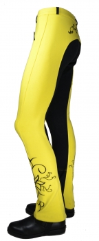 Damen Jodhpurreithose  "Flower" in Yellow - Größe 36 kurz