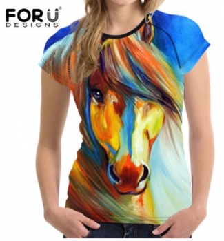 For U Designs Funktionsshirt Motiv " Pony" Größe XXL