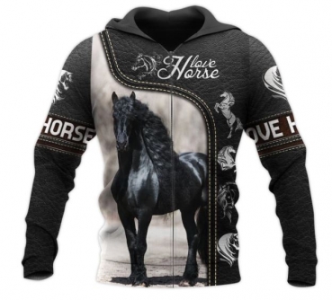 3D-Print Unisex Sweatjacke Trainingsjacke Hoody "Frisian Love"
