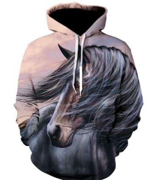 Neu! Leichter Unisex Hoodie "Blacky" Größe L