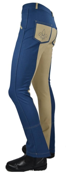 Damen Jodhpurreithose  "Fleur" in Smokeblue in Größe 36