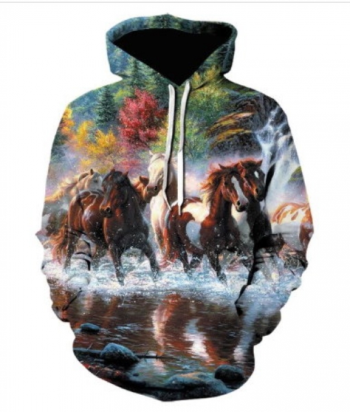 Unisex Hoodie "Wild Herd" Größe S