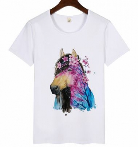 T-shirt "Cherry Blossom Horse" Größe M