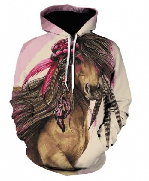 Unisex Hoodie "Pony" Größe XL