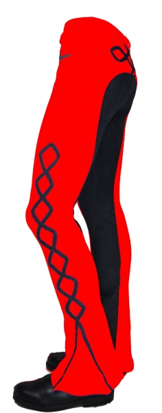 Damen Jodhpurreithose  "Andaluz" in Rot-schwarz Größe 36