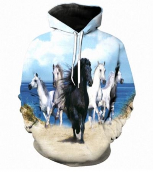 Neu! Leichter Unisex Hoodie "Beach" Größe L