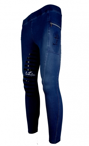 Reitleggings "Denim Performance" mit High Grip in Dark Blue