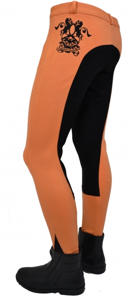 Damen Vollbesatzreithose  "Deluxe Edition" in Orange