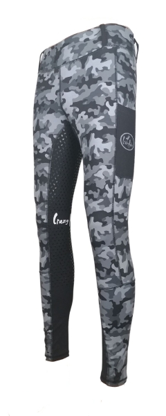 Reitleggings "Camouflage Black" mit High Grip