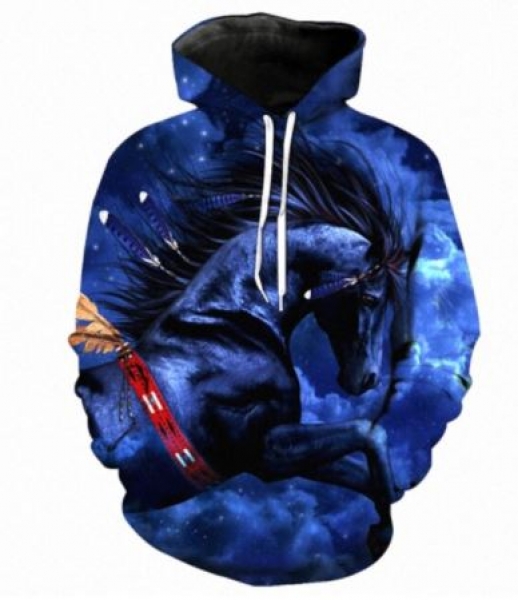 Neu! Leichter Unisex Hoodie "Midnight" Größe XXL