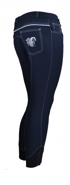 Damen Halbbesatzreithose  "Angelheart" in Navy