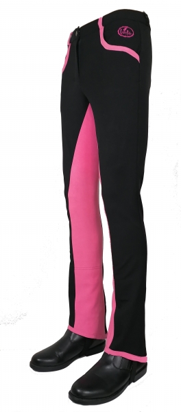 Damen Jodhpurreithose "Revolution" in Schwarz-Pink