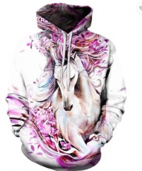 Unisex Hoodie "Pastelle Horse" Größe XL