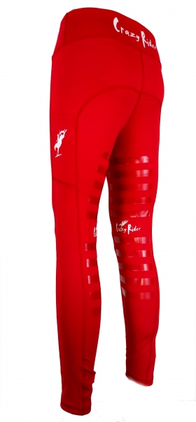 Reitleggings "Performance" mit High Grip in Rot