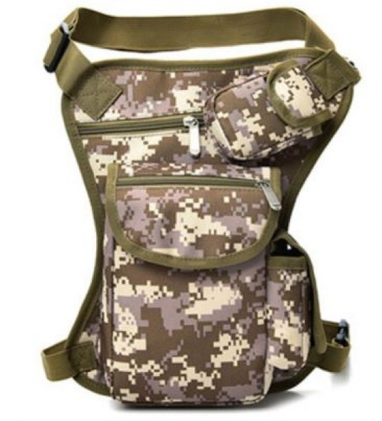 Praktische Ausritt-Tasche in Pixel-Camo Camel