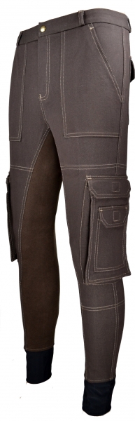 Herren Vollbesatzreithose "Caballeroso Cargo" in braun